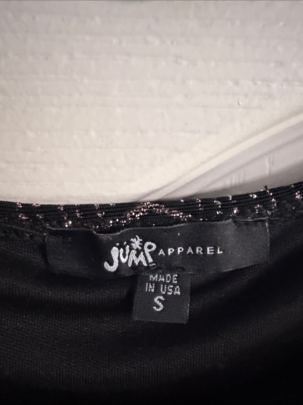 Jump Black Mini Dress with Rose Metallic Pattern - Picture 2 of 2